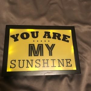 “You Are My Sunshine” Light Up Wall Art